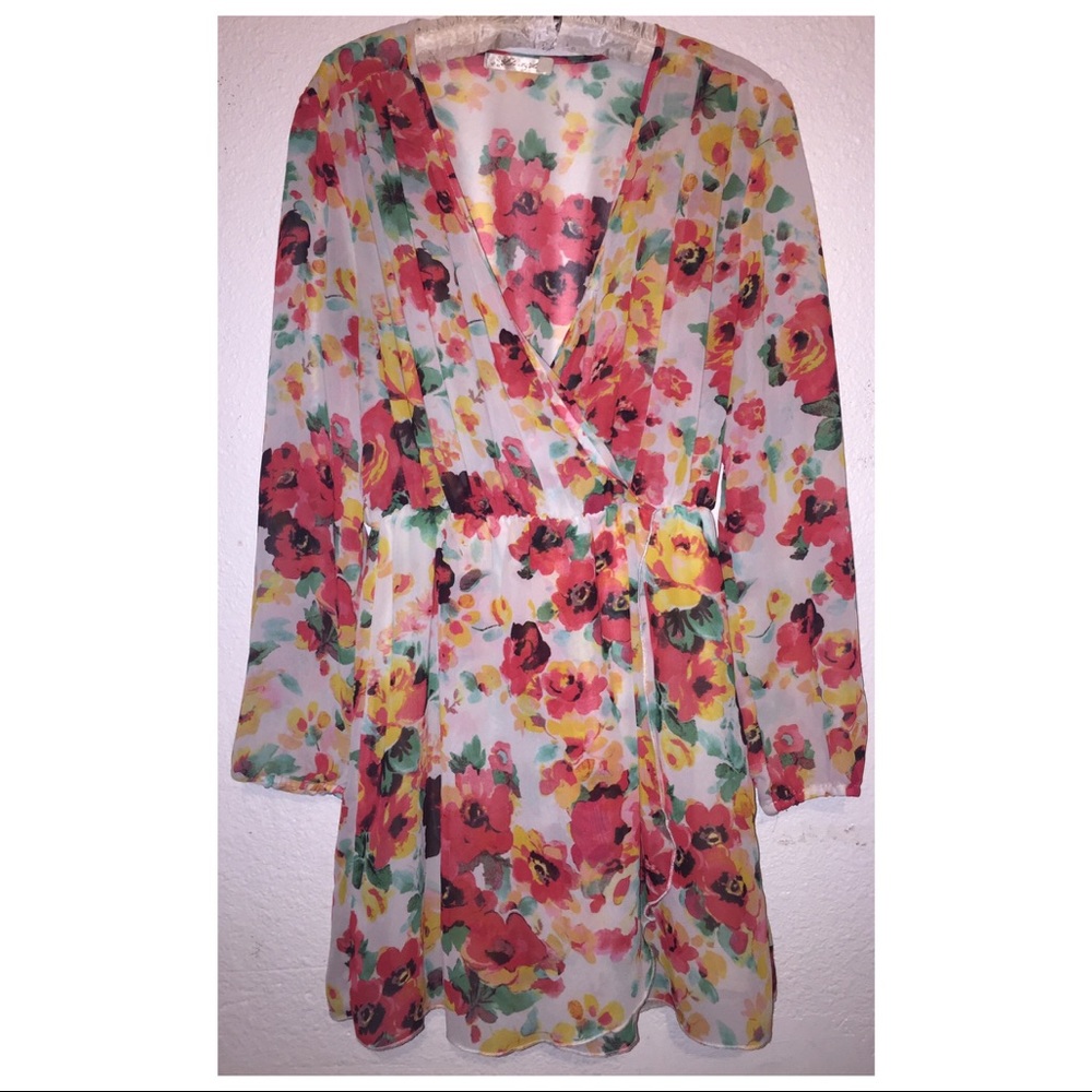 Floral dress sheer